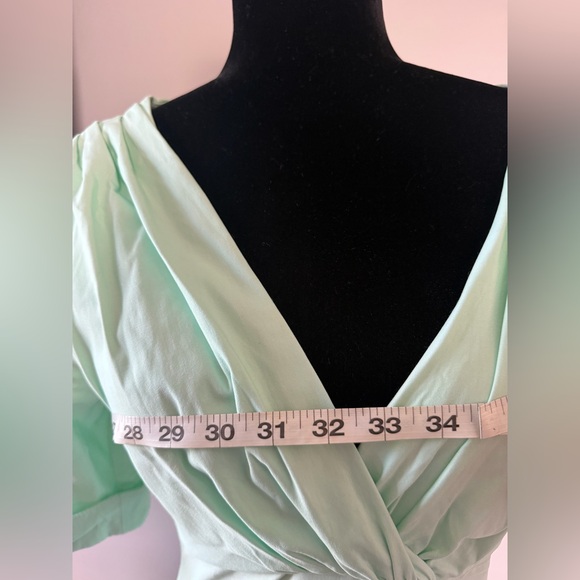 UNIQUE VINTAGE Mint Green Wrap Dress - Picture 10 of 11